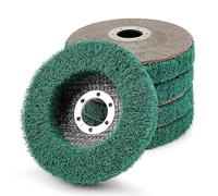 SI FANG 115 mm x 22 mm in fibra di nylon, disco abrasivo, resistente all'acqua e all'olio, finitura in metallo e legno (5 pezzi, verde)