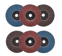 SI FANG 6 dischi lamellari da 75 mm, mini dischi abrasivi in ceramica in zirconio, accessori per smerigliatrice angolare, per metallo, legno, plastica, rimozione ruggine e sbavatura