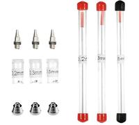 SI FANG Set di 9 ugelli accurati per aerografo e aghi per aerografo, 0,2 mm, 0,3 mm, 0,5 mm, ricambi universali per spruzzatore e accessori per vernice spray