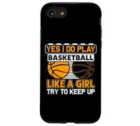 Sì, gioco a basket come una ragazza cerca di tenere il passo Custodia per iPhone SE (2020) / 7/8