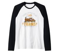 Sì, Gioco Ancora con i Treni Ho Un Problema? Maglia con Maniche Raglan