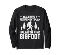 Sì, Ho Un Piano pensionistico Bigfoot Funny Sasquatch Men Maglia a Manica