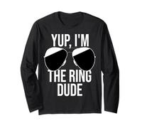 Sì, I´m The Ring Dude Ring Carrier Ufficiale di Nozze Maglia a Manica