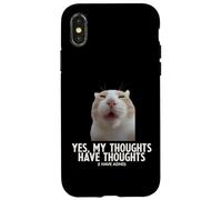 Sì, i miei pensieri hanno pensieri ADHD Funny Silly Meme Cat Custodia per iPhone X/XS