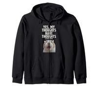 Sì, i Miei pensieri Hanno pensieri ADHD Funny Silly Meme Cat Felpa con Cappuccio