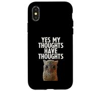 Sì I miei pensieri hanno pensieri ADHD Neurodiversità Gatto divertente Custodia per iPhone X/XS