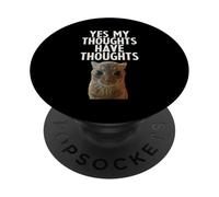Sì I miei pensieri hanno pensieri ADHD Neurodiversità Gatto divertente PopSockets PopGrip Adesivo