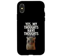 Sì, i miei pensieri hanno pensieri Ho l"ADHD Divertente Custodia per iPhone X/XS