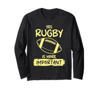 Sì Il rugby è più importante Umorismo Rugby Sport Maglia a Manica