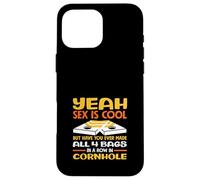 Sì, il sesso è un bel giocatore di cornhole divertente Custodia per iPhone 16 Pro Max