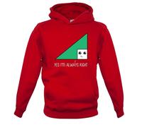 Si I'M Always Right - Bambini Felpa/Maglione - Matematica Gioco di Parole Joke
