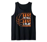 Sì I'm Tall Yes I Play Pallacanestro Divertente Regalo Canotta