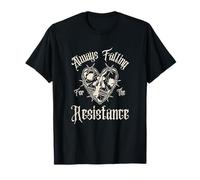 Si innamora sempre della resistenza Barbwire Heart Skull Love Maglietta