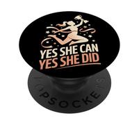 Sì, lei può sì Ha fatto donne responsabilizzare l"uguaglianza delle donne PopSockets PopGrip Adesivo