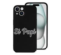 Si Papi - Custodia protettiva leggera e divertente, compatibile con iPhone 15/15 Plus/15 Pro/15 Pro Max, protezione divertente