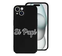 Si Papi - Custodia protettiva leggera e divertente, compatibile con iPhone 15/15 Plus/15 Pro/15 Pro Max, protezione divertente