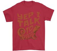 Sì Parlo Con I Lucertole Camaleonti Uomo T-Shirt 100% Cotone