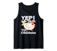 Sì, Parlo con i polli Divertente Agricoltore Signora Pazza Canotta