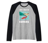 Sì, Parlo con Kayak Whitewater Kayak Maglia con Maniche Raglan