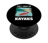 Sì, parlo con Kayak Whitewater Kayak PopSockets PopGrip Adesivo