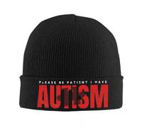 Si Prega di Essere pazienti Ho autismo Cofano Cappelli autismo consapevolezza autismo Berretto Cappelli Grafica Cappello a Maglia Inverno Divertente Femminile KPOP Berretto Elastico