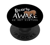 Si prega di non disturbare | l'orso grizzly stanco PopSockets PopGrip Adesivo