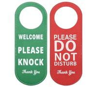 Si Prega Di Non Disturbare,Porta Segno Hotel Si Prega Di Non Disturbare,Cartello Per Appendere a Doppia Faccia，Per Gli Addetti Alle Pulizie Dell’hotel,Rosso e Verde Su Entrambi i lati