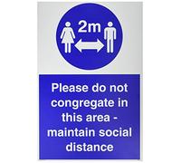 Si prega di non riunirsi in questa zona - mantenere la distanza sociale