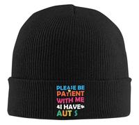 Si Prega di paziente con Me, Ho Autismm Cappello Lavorato a Maglia Inverno Divertente Berretto per Uomo Donna Carino Maglia cap Stampa