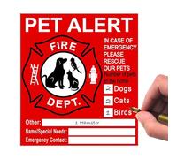 Si prega di salvare animali domestici | Avviso per Sticker Fire Rescue adesivi interni in