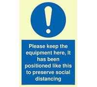 Si prega di tenere l'attrezzatura qui, è stato posizionato in questo modo per preservare la distanza sociale