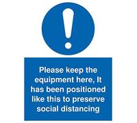 Si prega di tenere l'attrezzatura qui, è stato posizionato in questo modo per preservare la distanza sociale