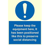 Si prega di tenere l'attrezzatura qui, è stato posizionato in questo modo per preservare la distanza sociale