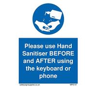 Si prega di utilizzare disinfettante per le mani prima e dopo l'uso della tastiera o del telefono.