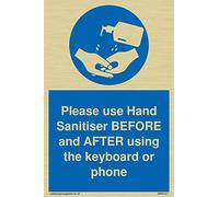 Si prega di utilizzare il disinfettante per le mani prima e dopo di utilizzare la tastiera o il telefono.