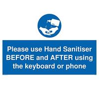 Si prega di utilizzare il disinfettante per le mani prima e dopo di utilizzare la tastiera o il telefono.