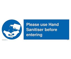 Si prega di utilizzare un disinfettante per le mani prima di