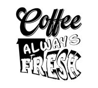 si può usare il caffè sempre fresco Adesivi con scritte 67.2x75cm Rimovibile senza lasciare residui di colla Nero