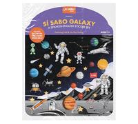 Sí Sabo Galaxy: A Bilingual Reusable Sticker Play Set: Learn Spanish-English Language Skills with 30+ Glow-in-the-Dark Stickers and 2 Fold-Out Play & Go Scenes: 7