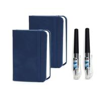 SI SEN 2 Pezzi Taccuino Tascabile da, Mini Taccuino, Piccolo Taccuino con Copertina Rigida per Scrivere e Prendere Appunti (blu scuro)