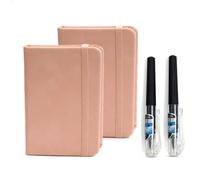SI SEN 2 Pezzi Taccuino Tascabile da, Mini Taccuino, Piccolo Taccuino con Copertina Rigida per Scrivere e Prendere Appunti (rosa)