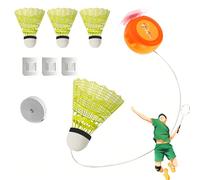SI SEN 3 Pezzi Ispositivo di Allenamento Singolo di Badminton, Allenamento di Rimbalzo di Badminton, Attrezzature Portatili per la Pratica di Badminton, per L'Allenamento di Badminton