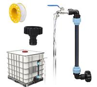 SI SEN IBC Serbatoio Collo di Cigno,Rubinetto per Cisterna Acqua 1000 Litri, Serbatoio IBC del Giardino,Rubinetto Collo d'Oca 3/4 per IBC Cisterna Acqua Piovana 1000 Litri