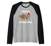 Si tu m'aimes, laisse-Moi dormir à Noël Pull paresseux drôle Maglia con Maniche Raglan