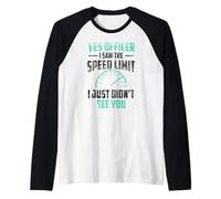 Sì, Ufficiale Ho Visto l'auto da Corsa Limite di velocità Maglia con Maniche Raglan