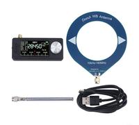 SI4732 radio tascabile ricevitore AM FM LSB USB a nastro pieno con schermo a colori IPS da 9 pollici, batteria 800 mAh, antenna ad anello tipo C, connettore stereo bianco, blu, compatto per viaggi e