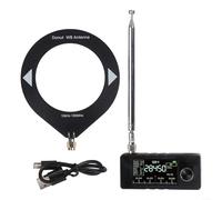 SI4732 radio tascabile ricevitore AM FM LSB USB a nastro pieno con schermo a colori IPS da 9 pollici, batteria 800 mAh, antenna ad anello tipo C, connettore stereo bianco, blu, compatto per viaggi e