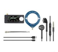 SI4732 Radio tascabile, ricevitore radio portatile a banda intera, supporta HF SW per MW e VHF LSB USB AM e FM con schermo IPS da 1,9 '' e batteria da 800 mAh (B)