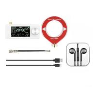 SI4732 Ricevitore radio digitale, full band AM FM LSB USB 800 mAh batteria portatile loop antenne telescopiche per HF SW ForMW VHF (rosso)