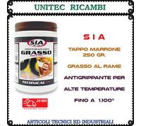 SIA Grasso al Rame Tappo Marrone 250gr. alte temperature 1100° antigrippante